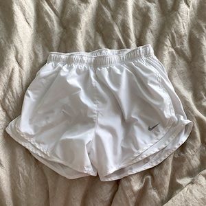 White Nike Dri-fit shorts